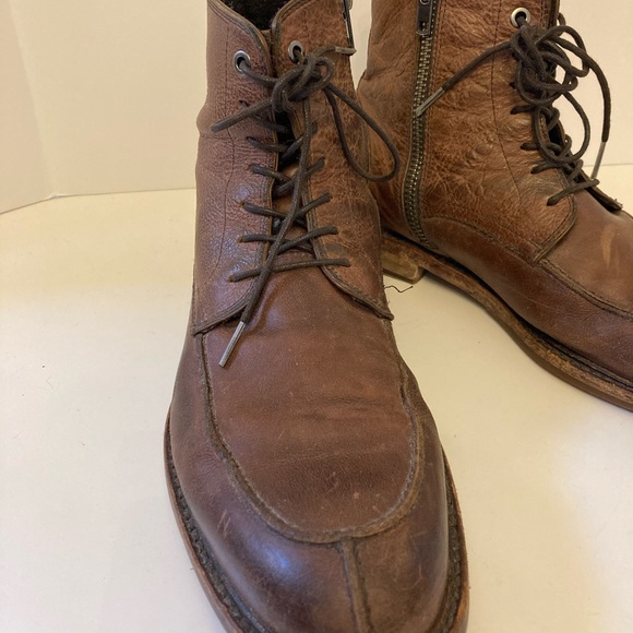 Kenneth Cole RED Saks Fifth Avenue Brown Leather Ankle Boots Men’s 9.5 - Picture 2 of 13